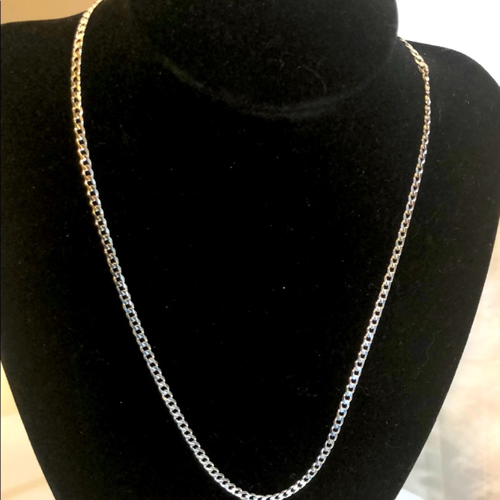 🆕 Sterling silver curb chain necklace, 18"